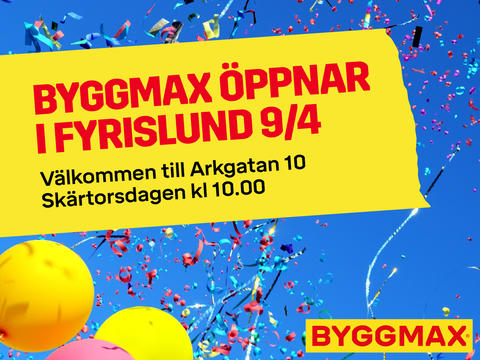 Byggmax öppnar i Fyrislund