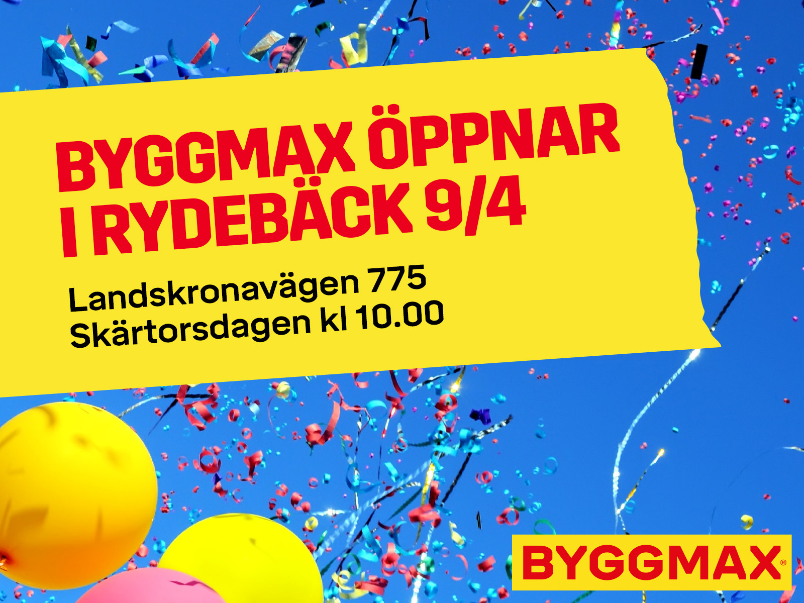 Byggmax öppnar i Rydebäck